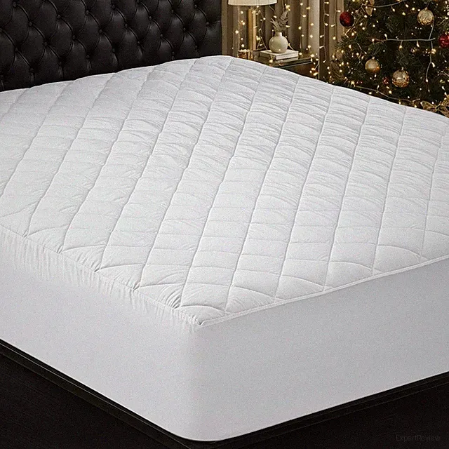 Utopia Bedding Quilted Fitted Mattress Pad, Queen (Pack of 1), White